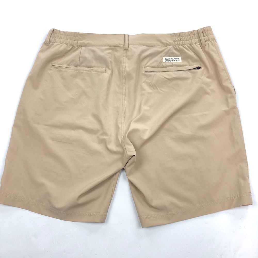Fair Harbor The One Short Mens 38 Tan Khaki Recycled Stretch Performance Shorts - Picture 5 of 13